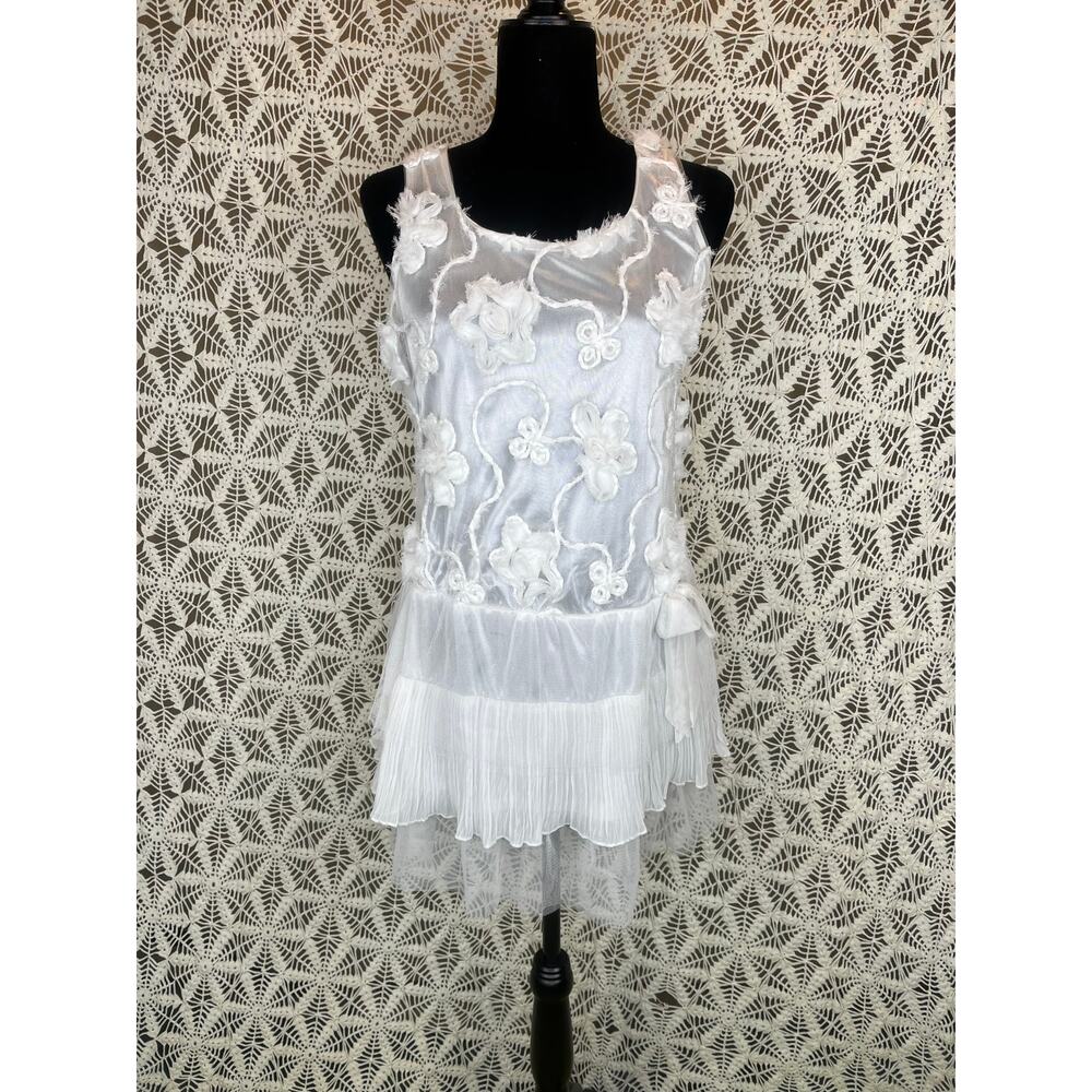 Flora Paris White Floral Mini Dress